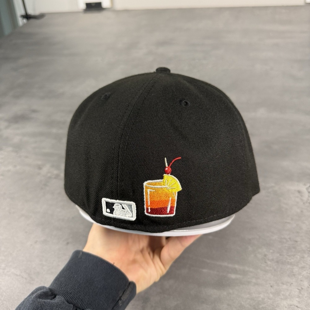 Oakland A's Athletics Hat New Era Cap 7 3/4 Black Local Icon RARE Cocktail Tree - Picture 4 of 8